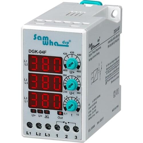 Samwha-Dsp DGK-04F Phase Sequence Three Phase Failure Voltage Protection Relay Voltage Seting Relay(3*380V Non-Neutral)