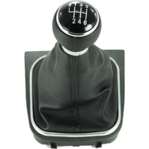 For VW Golf 5 V MK5 R32 GTI 2004 2005 2006 2007 2008 2009 New 6 Speed Car Stick Gear Shift Knob With Leather Boot