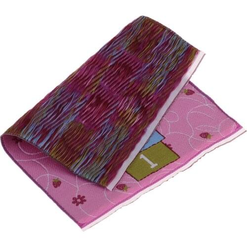 Handmade 1/12 Dollhouse Miniature Rug Hopscotch Woven Carpet Floor Covering Area Rug Children Room