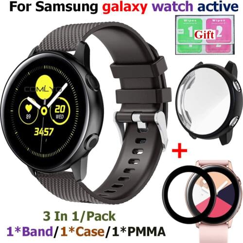 2 In1 Protective Case Shell Cover For Samsung galaxy watch active Band Replacement Smart Watchband for galaxy watch active Wrist