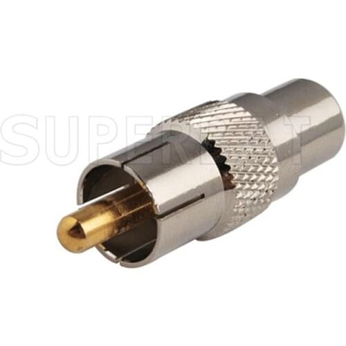 Superbat 5pcs RCA Adapter RCA Plug to Jack Straight RF Adapter