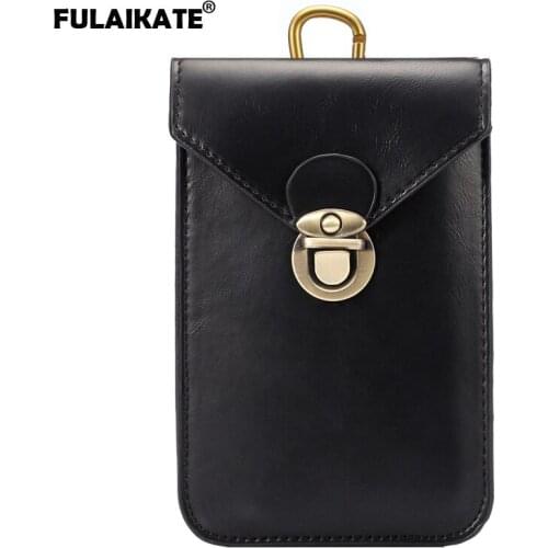 FULAIKATE 5.7 inch Universal Bg for Samsung Galaxy Note5/4/3 A8 Crazy Horse pattern Case Leisure Pocket for iPhone 7 Plus 8