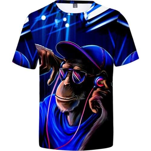 WAMNI 2020 New Arrival Fahion 3D Animal Tshirt Streetwear Men T Shirt Short Sleeve Hip Hop Harajuku High Street Tee Novelty Top