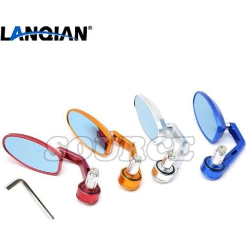 7/8" Accessories Motorcycle Rearview Mirror Round Handle Bar End Mirror Rear Side Mirro for Kawasaki ZX6R / ZX636R / ZX6RR 00-04