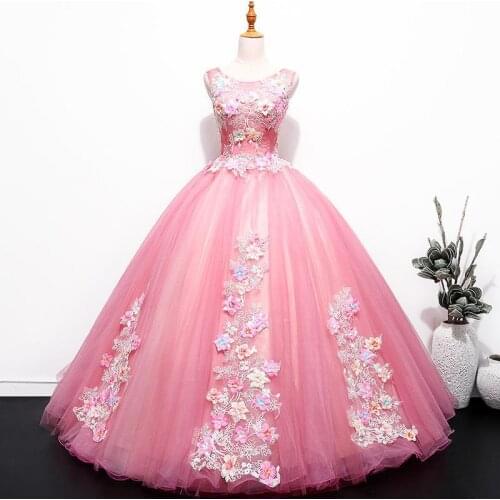 2019 New The Quinceanera Dress Luxury Party Prom Formal Ball Gown Sweet Appliques Quinceanera Dresses Vestidos De 15 Anos