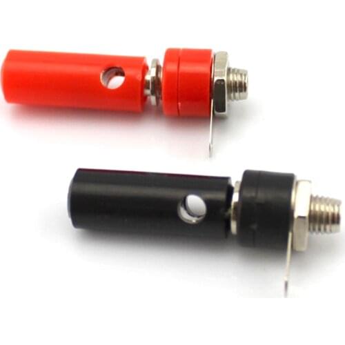 10set Banana Plug Socket Connector 4mm Red Black Male Female To Insert Binding Post Speaker Wire Terminal Audio Cable Adapter