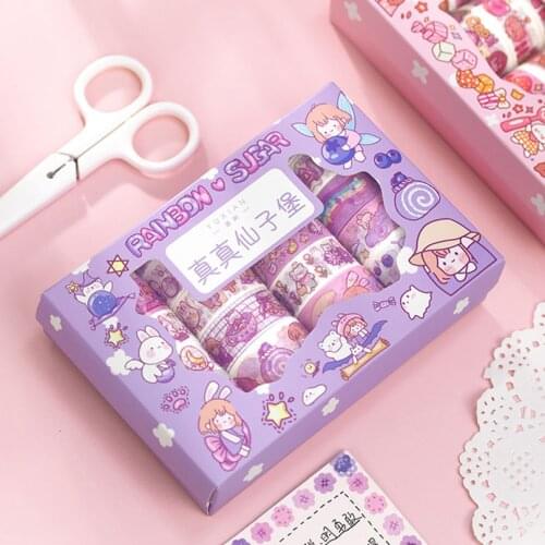 20Pcs Washi Tape Set Cute Adhesive Washi Tape School Supplies Japanese Paper Stationery Decorative Washitape Kawaii Masking Tape