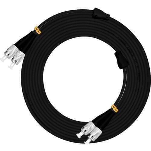 32ft Outdoor Armored 10Meters FC-FC Duplex 9/125 OS1 3.0mm fc/fc Singlemode Fiber Optic Cable Patch Cord Jumper FC to FC FC FC