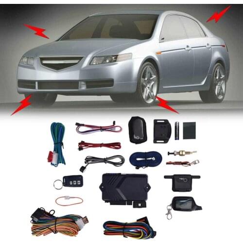 Car Two Way Alarm System Burglar Two-way Alarm Remote Control With Motor Start, LCD, B9 Remote Key Case With Cover