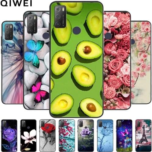 For Alcatel 1S 2021 Case 6025H 6.52'' Flowers Silicone Soft Phone Cover For Alcatel 3L 2021 Cases Protective Shells 3 L Printed