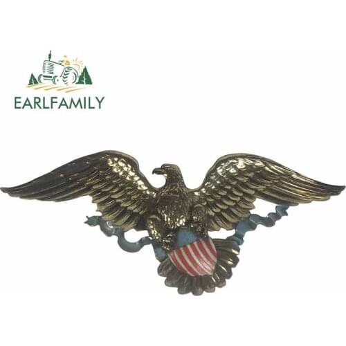 EARLFAMILY 13cm x 5.5cm For Bald Eagle American Window Fine Decal Creative Car Stickers DIY Waterproof Car Door Protector