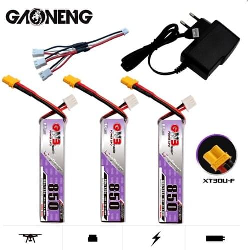 GNB 2S 7.6V 850mAh Max120C HV Lipo Battery XT30U-F Plug for Happymodel FPV Racing Cine Whoop BetaFPV Drone RC Parts And Charger