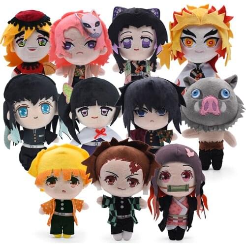 20cm Anime Demon Slayer Plush Toy Kimetsu No Yaiba Nezuko Tanjirou Zenitsu Hashibira Cute Cosplay Stuffed Plush Toys Xmas Gifts