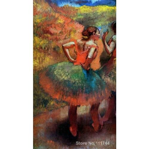 Paintings for bedroom Two Dancers in Green Skirts Landscape Scener by Edgar Degas Home Decor Hand painted High quality
