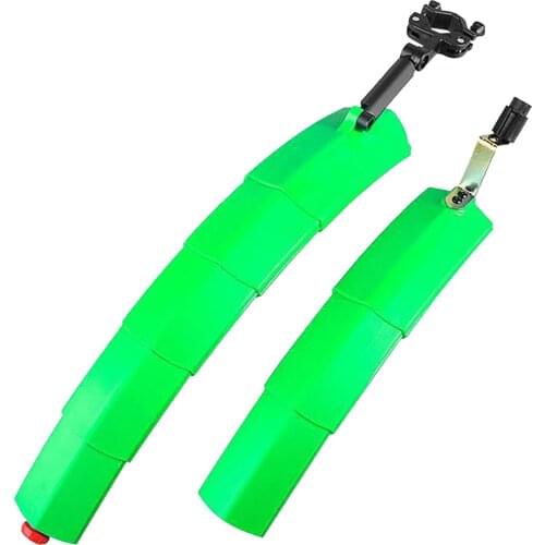 Bicycle Fenders Set Front and Rear Mud Guard Stretchable Mudflap Fender with LED Taillight for MTB Mountain Bike