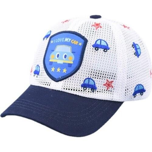 Ldslyjr 2021 Cute Cartoon Car Mesh Cotton Casquette Baseball Cap Adjustable Snapback Hats for Child Boy and Girl 165