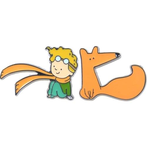Little prince fox pin zinc alloy fashion Lapel Pin Button pocket badge accessories