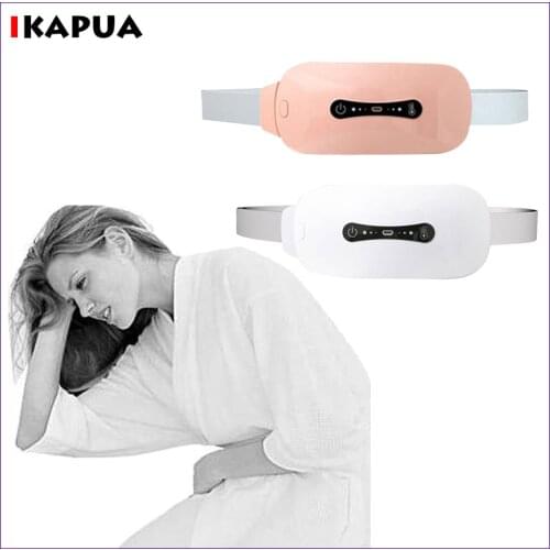 Menstrual Heating Pad Women Relief Cramp Pains Electric Cordless Heated Waist Belt Massager Neck Back Belly Pain Relief