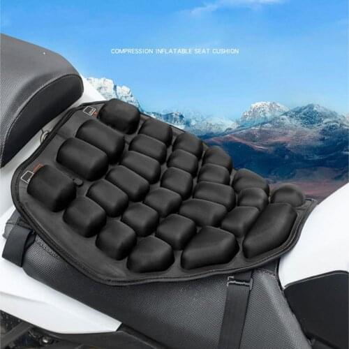 Inflatable Motorcycle Seat Cushion Decompression Press Type Mat Moto Sponge Pad Seat Cover Waterproof Motorcycle Sponge Seat