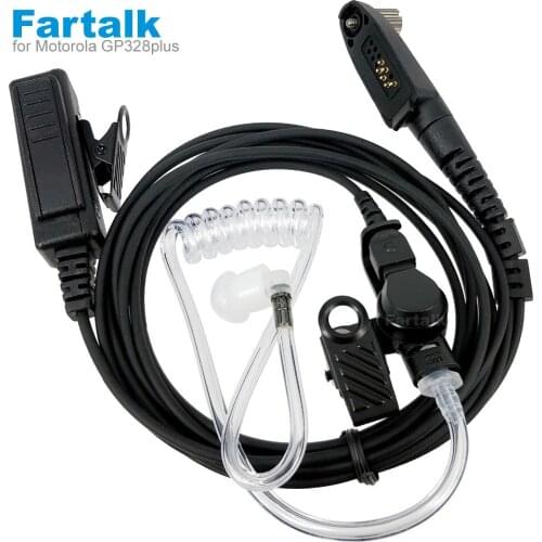 Air Tube Earpiece Headset Mic for Motorola GP328plus GP344 GP388 GP328-Plus Anysecu F22 F25 W5 Kirisun Android Walkie Talkie