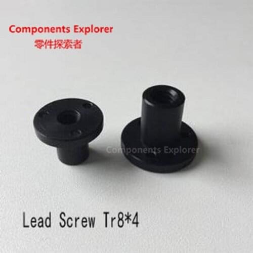 POM machined Nut for linear stepper motor Lead Screw Tr8*4