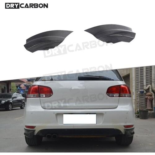 For Volkswagen VW Golf 6 VI MK6 GTI 2010-2013 Rear Bumper Lip Splitters Spoiler Carbon Fiber / FRP Side Bumper Flaps Aprons