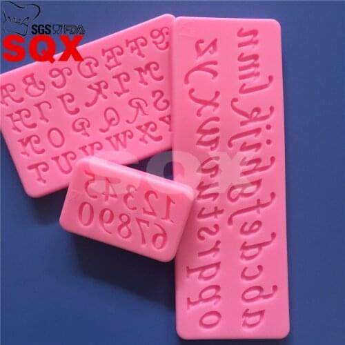 Numbers / letters three-piece silicone fondant mold, DIY cooking tools, chocolate cake mold Kitchen Accessories MR43