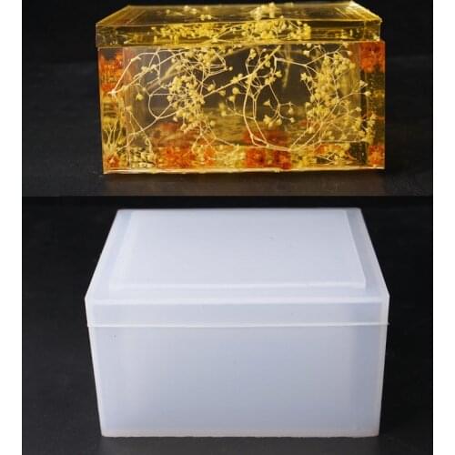 Creative DIY Tissue Box Silicone Mold For DIY Craft Home Handmade Storage Box Making Epoxy Resin Molds