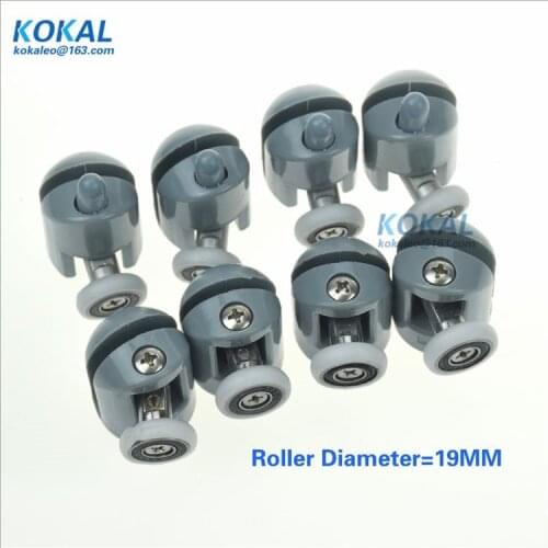 [YSL-DL-19]Free Shipping 8PCS Shower Rooms Cabins Pulley with outer diameter 19MM single bathroom wheel pulley OD 19MM