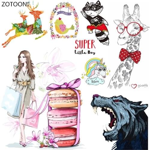 ZOTOONE Iron on Transfer Patches on Clothing Diy Stripes Girl Patch Heat Transfer for Clothes Decoration Sticker Accessories G