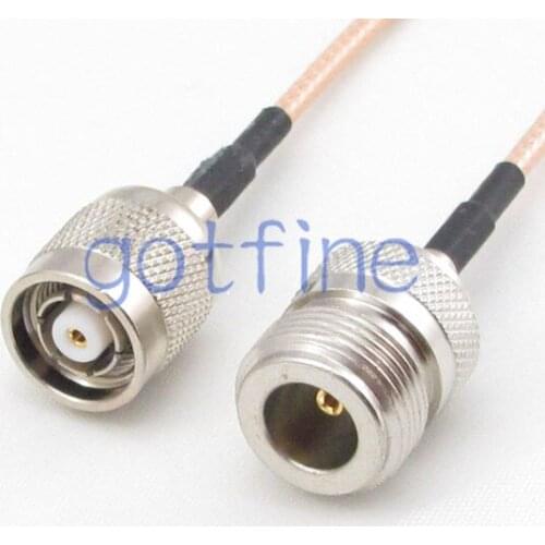 10pcs 15CM Pigtail coaxial jumper cable RG316 extension cord 6inch RP TNC male plug to N female jack RF adapter connector