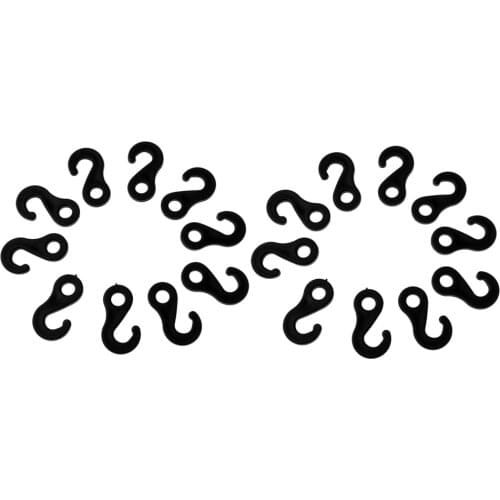 20 Pcs Heavy Duty Plastic Hook For Fasten Camping Tent Bungee Cord End