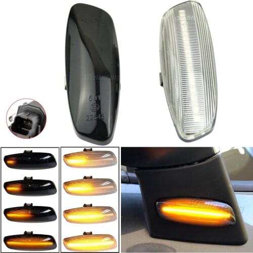 2x LED Dynamic Side Marker Turn Signal Light For Citroen C4 Coupe Picasso C3 C5 X7 DS3 DS4 Peugeot 207 308 3008 5008 RCZ Partner