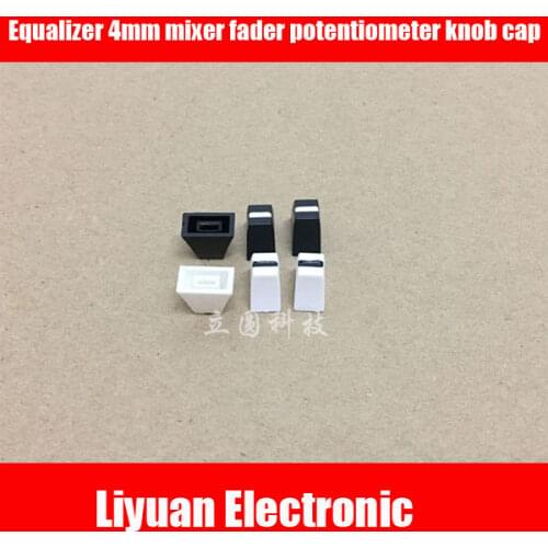 50pcs Apex Audio DBQ Equalizer 4mm Mixer Fader Potentiometer Push Button Knob Cap Black White