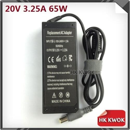 20V 3.25A AC Laptop Adapter Power Supply For lenovo/IBM T60 T60p T61 T61p X60 R60 Z60 Z60M Z60T Z61e Z61m Z61p Laptop Adapter