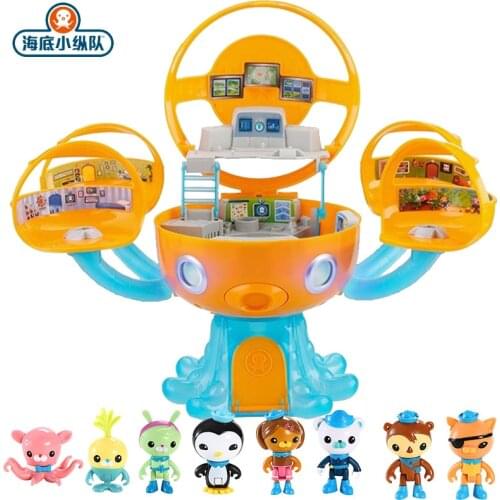 The Octonauts Octopod Castle Shark Adventure Plsyset Barnacles Peso Kwazii Action Figure Scene Model Toy Children Birthday Gifts
