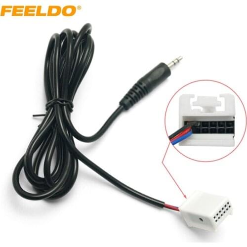 FEELDO 1PC Car Stereo Audio 3.5mm Male AUX Adapter Cable For Volkswagen Polo/Golf/Seat Ibiza OEM Radio RCD210/310 #CT1673