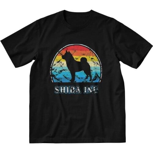 Retro Shiba Inu Vintage Dog T-shirt Men Streetwear T Shirt Short Sleeve Funny Dog Blockchain Tshirt Cotton Tees Top Clothes Gift