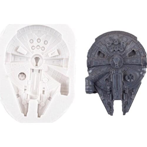 Spaceship Battleship Silicone Fondant Chocolate Resin Aroma Stone Ornaments Mold Pastry Cup Cake Decorating Kitchen Accessori