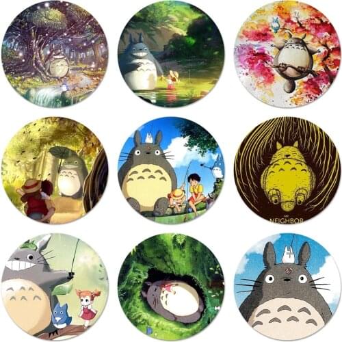 Cute Studio Ghibli Totoro 11 Icons Pins Badge Decoration Brooches Metal Badges For Clothes Backpack Decoration 58mm