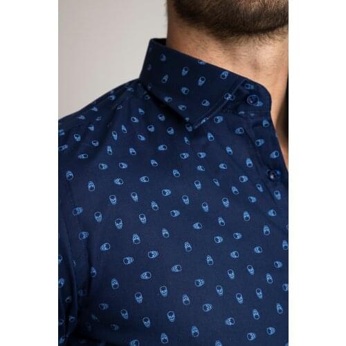 ALENMEZA Male Cotton Print Shirt