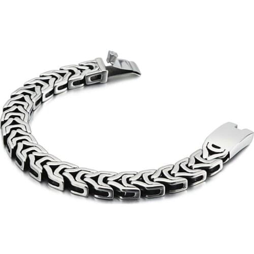 Man Punk Bracelets Bangle 13mm Fashion Chain Bracelet For Men Stainless Steel Arrow Bracelets Silver Color JB112927-BD