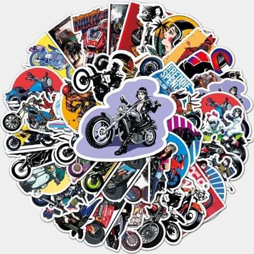 10/50PCS Racing Car Modification Stickers Graffiti for Motorcycle Bike Skateboard Helmet Laptop Luggage Decals Toys