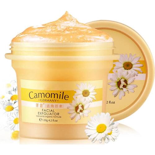 120g Camomile Natural Facial Scrub Cream Women Exfoliating Gel Dead Skin Remover Scrubs Face Skin Care Hydrating Moisturizing