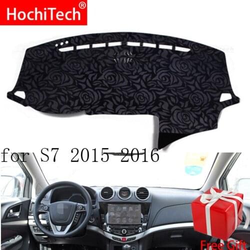 Rose Pattern Non-slip Dashmat Dash Mat Dashboard Cover Pad Cover Carpet Car Sticker for BYD S7 2011 2012 2013-2017 Car Styling