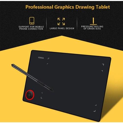 Professional Digital Tablet Support Android Windows Mac Anime Graphic Drawing Tablet With 8192 Levels Battery-Free Pen