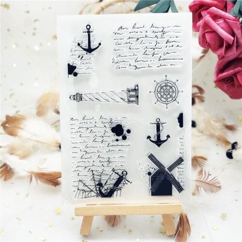 11x16CM lighthouse transparent seal clear stamps silicone seal roller stamps DIY scrapbook album / card production