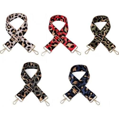 Leopard Print Adjustable Handbag Shoulder Strap Replacement with Swivel Hooks Adjustable Strap Replacement