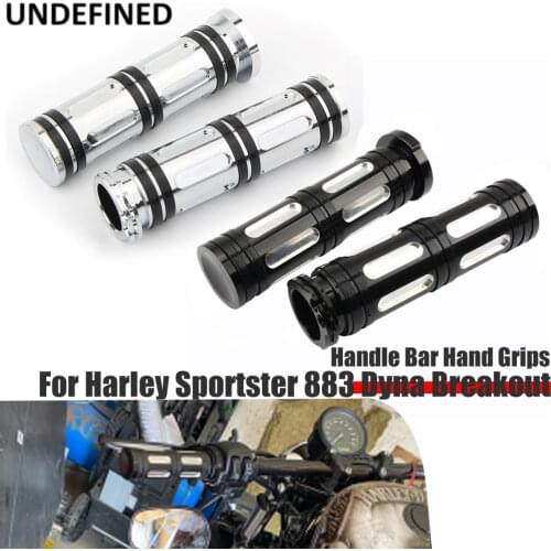 Motorcycle 1"25mm Handle Bar Hand Grips Black/Chrome Handlebar Grip for Harley Touring Street Glide Sportster Dyna VRSC Softail
