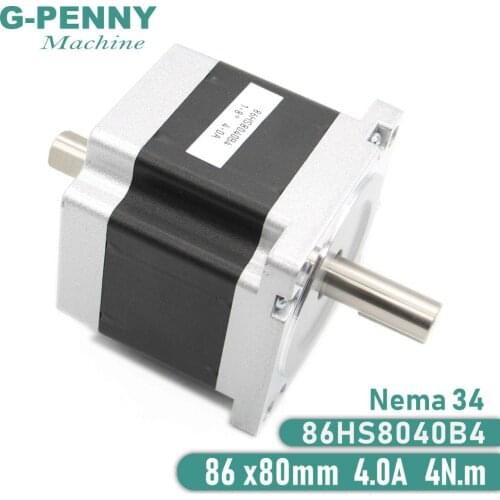 NEMA 34 CNC Stepper Motor 86x80mm 4.0A Dual Shaft Nema34 Stepping Motor For CNC Wood Working Machine